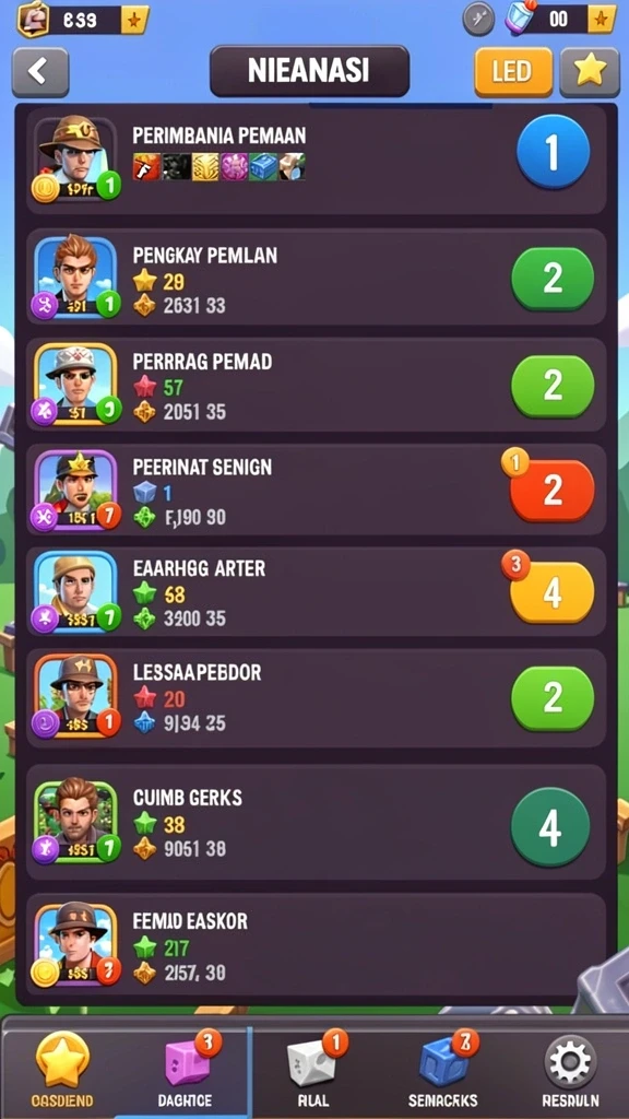 Screenshot menunjukkan karakter utama di hutan misterius.