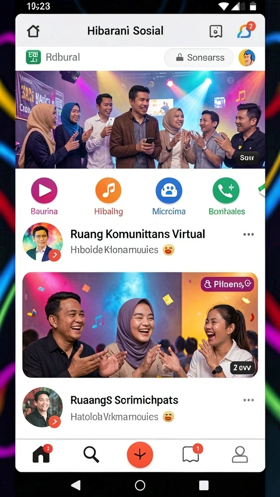 Lingkungan permainan yang interaktif dan menawan.
