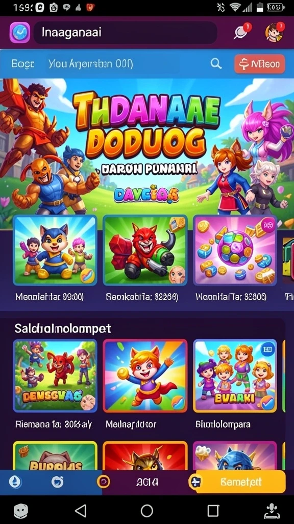 Screenshot menggambarkan fitur sosial yang menyenangkan.