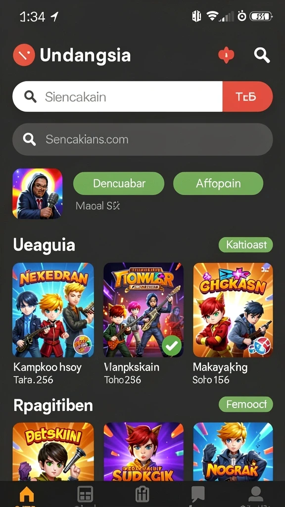 Tampilan menarik dan interaktif dari permainan slot.