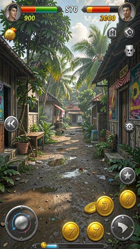 Screenshot menampilkan karakter utama dalam aksi.