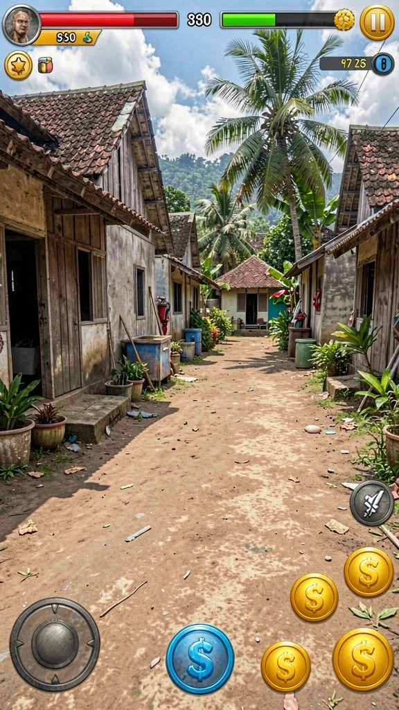 Tangkapan layar dari aksi dalam gameplay yang intens.