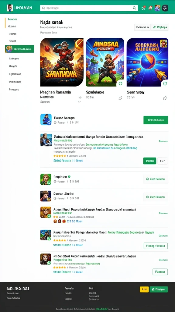 Screenshot menunjukkan karakter unik yang dapat dimainkan.