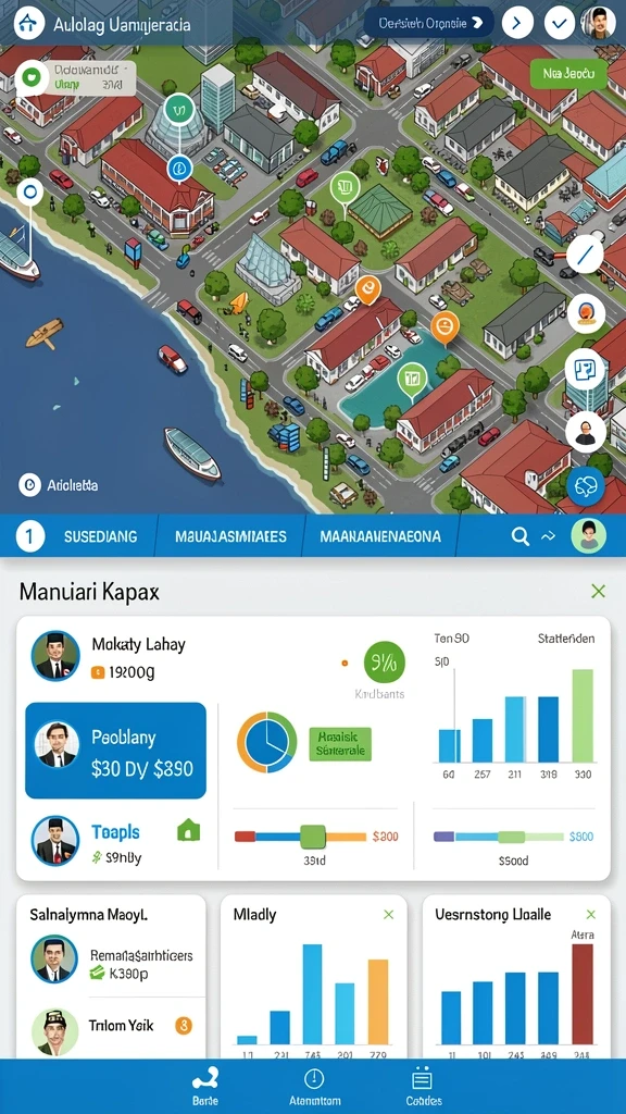 Fitur interaksi sosial dengan pemain lain.