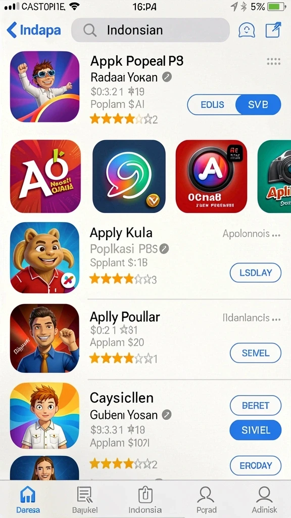 Berbagai karakter unik untuk dipilih.