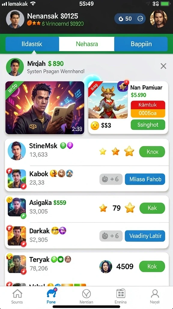 Tampilan antarmuka TAWONBET yang modern dan menarik.