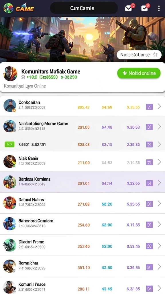 Fitur leaderboard untuk melihat peringkat.