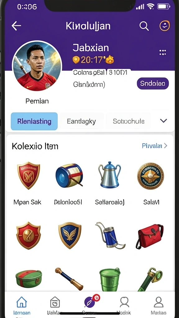 Fitur interaksi sosial yang memungkinkan pemain berkomunikasi.